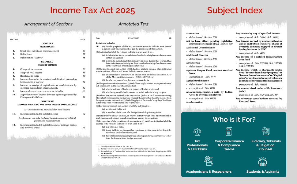 Income Tax Act 2025 Latest Edition by Taxmann Publication | 30% Discount | Free Home Delivery