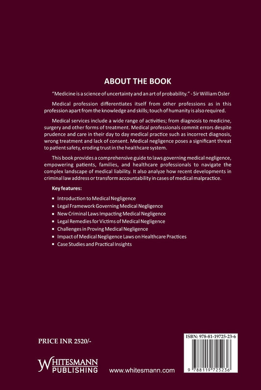 Law on Medical Negligence and Legal Remedies (with reference to New Criminal Laws, 2023) by Dr. Annu Bahl Mehra – image 2