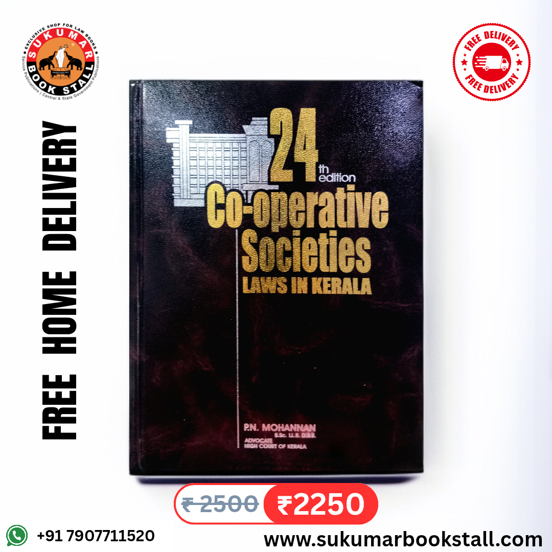 Co-operative Societies Laws in Kerala 2025 Edition by P.N Mohannan | Free Home Delivery