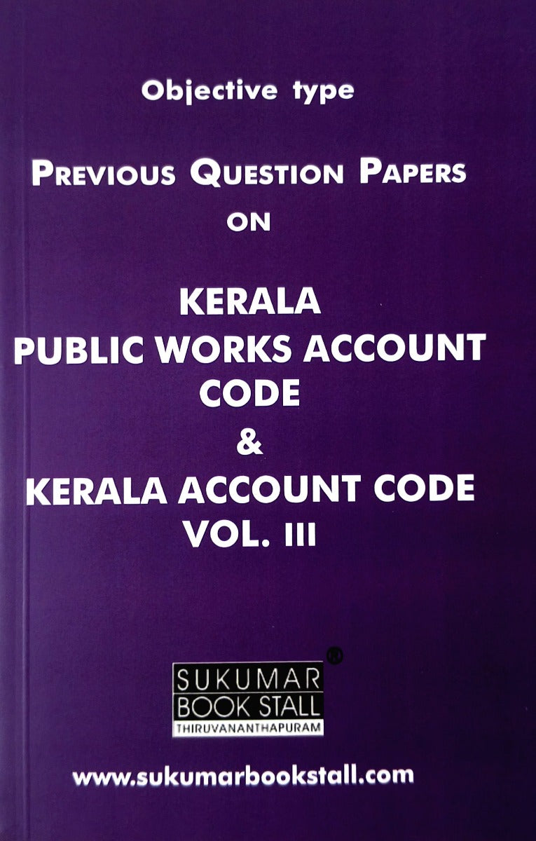 Previous Questions on Kerala Public Works Account Code & Kerala Account Code Vol 3 | PWA Code | KAC 3