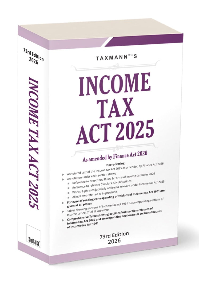 Income Tax Act - 2026 Edition | Taxmann Publication | Amended by The Finance Act, 2026 | Free Home Delivery