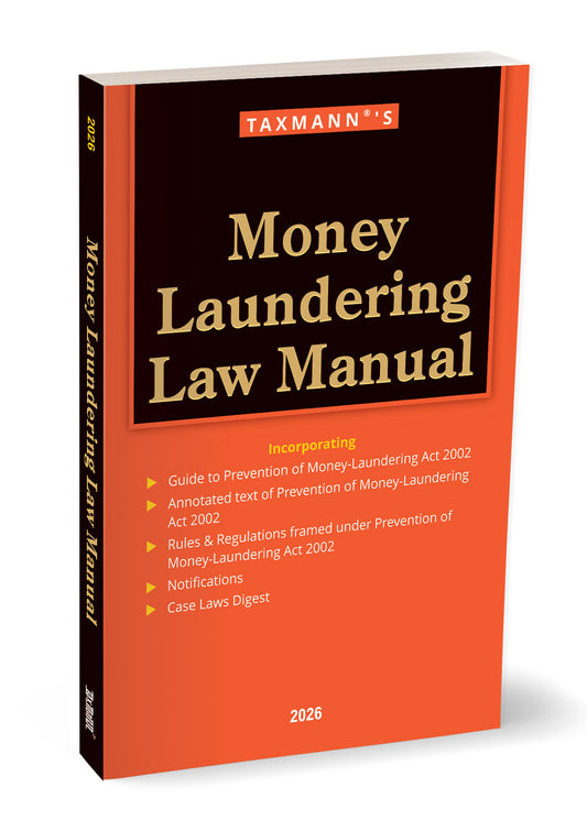 Money Laundering Law Manual by Taxmann's Editorial Board – cover