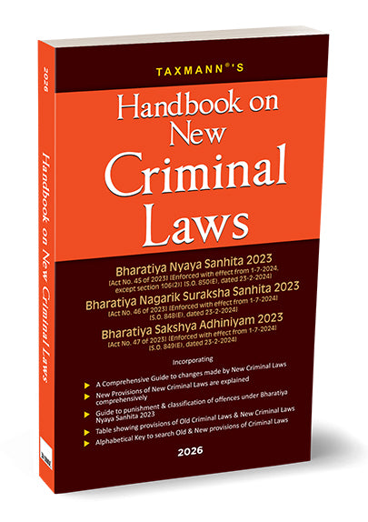 Handbook on New Criminal Laws by Taxmann's Editorial Board – cover