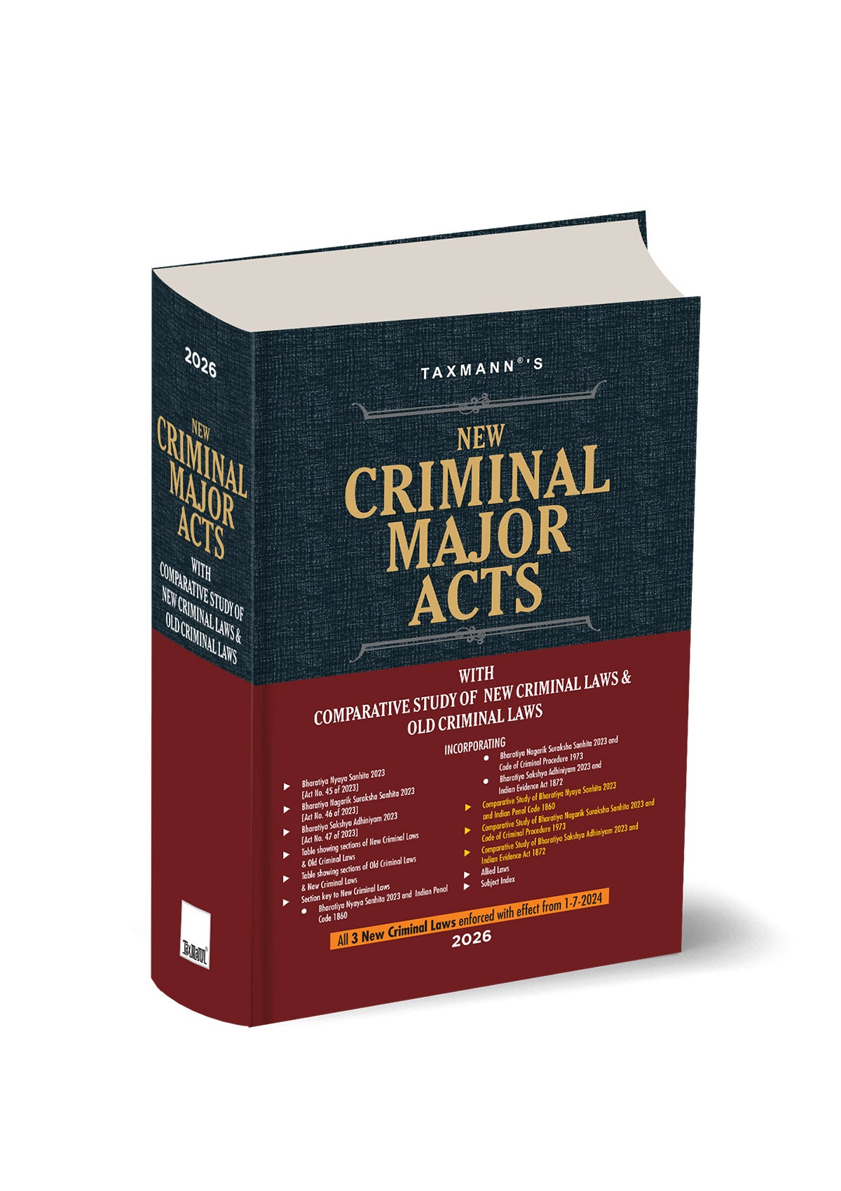 New Criminal Major Acts – Pocket Hardbound Edition by Taxmann's Editorial Board – cover