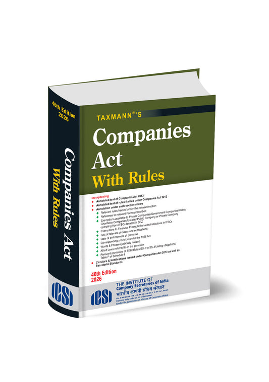 Companies Act with Rules – Pocket Hardbound Edition by Taxmann's Editorial Board – cover