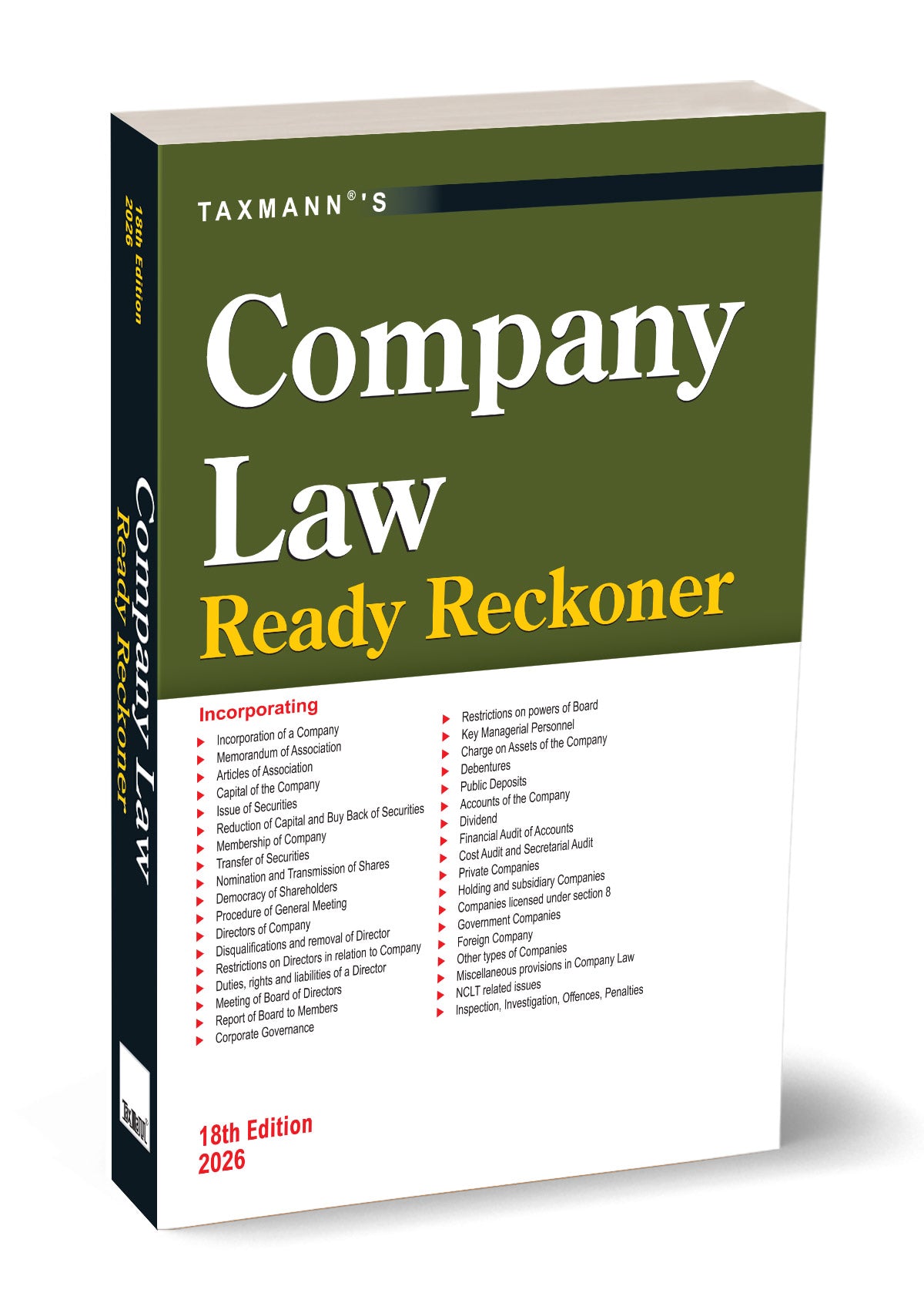 Company Law Ready Reckoner by Taxmann's Editorial Board – cover