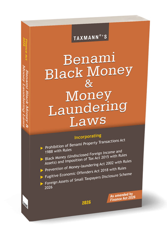 Benami Black Money & Money Laundering Laws by Taxmann's Editorial Board – cover