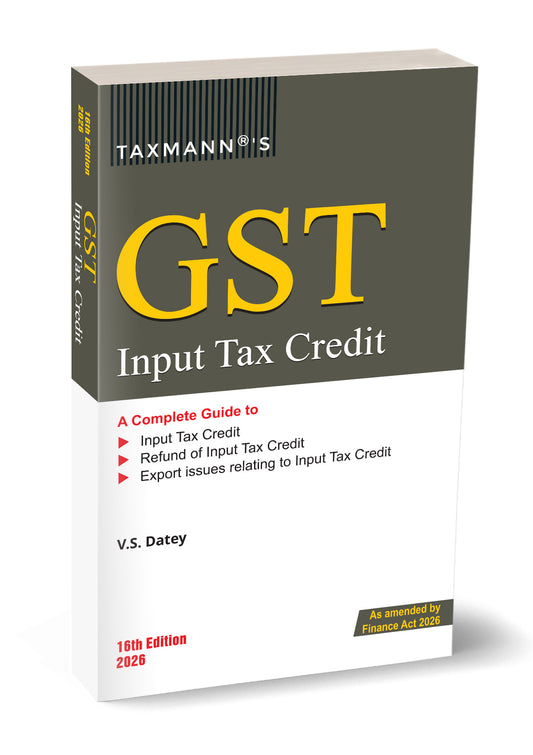 GST Input Tax Credit by V. S. Datey – cover