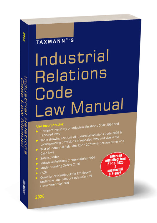 Industrial Relations Code Law Manual by Taxmann's Editorial Board – cover
