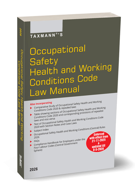 Occupational Safety Health and Working Conditions Code (OSHWCC) Law Manual by Taxmann's Editorial Board – cover