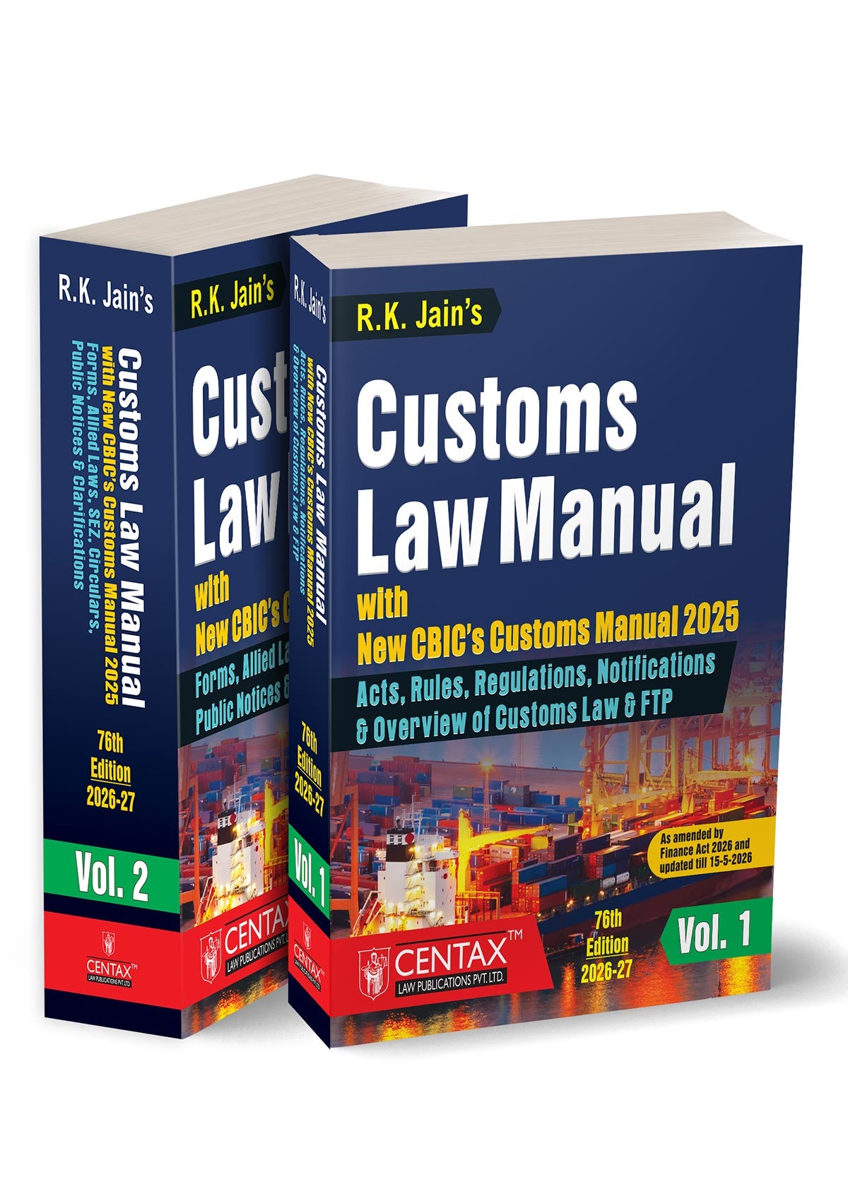 R.K. Jain's Customs Law Manual by Centax's Editorial Board – cover