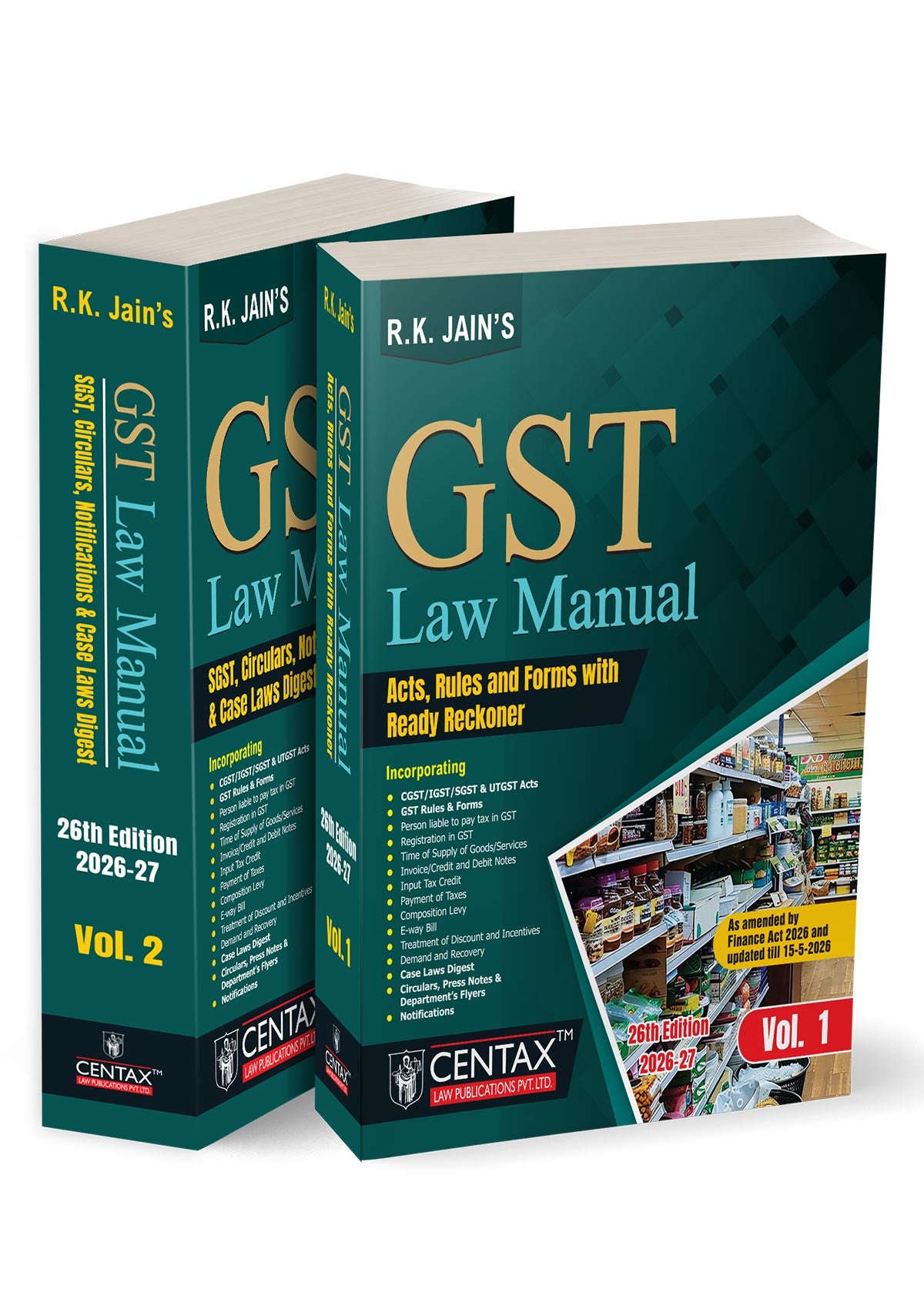 R.K. Jain's GST Law Manual by Centax's Editorial Board – cover