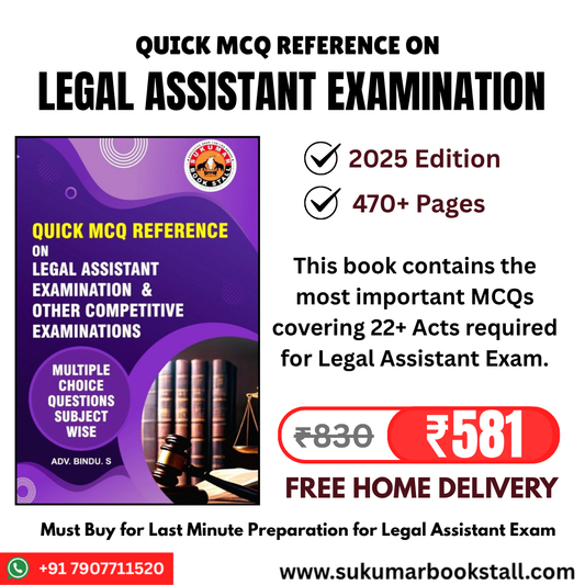 Quick MCQ Reference on Legal Assistant and Other Law Examinations | Free Delivery | 2025 Edition