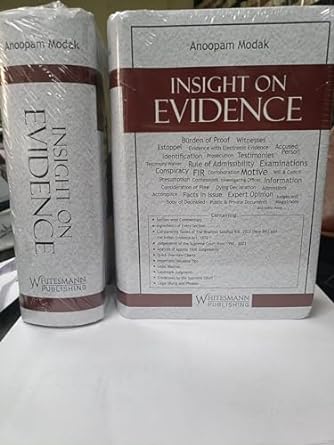 Insight on Evidence by Anoopam Modak – cover