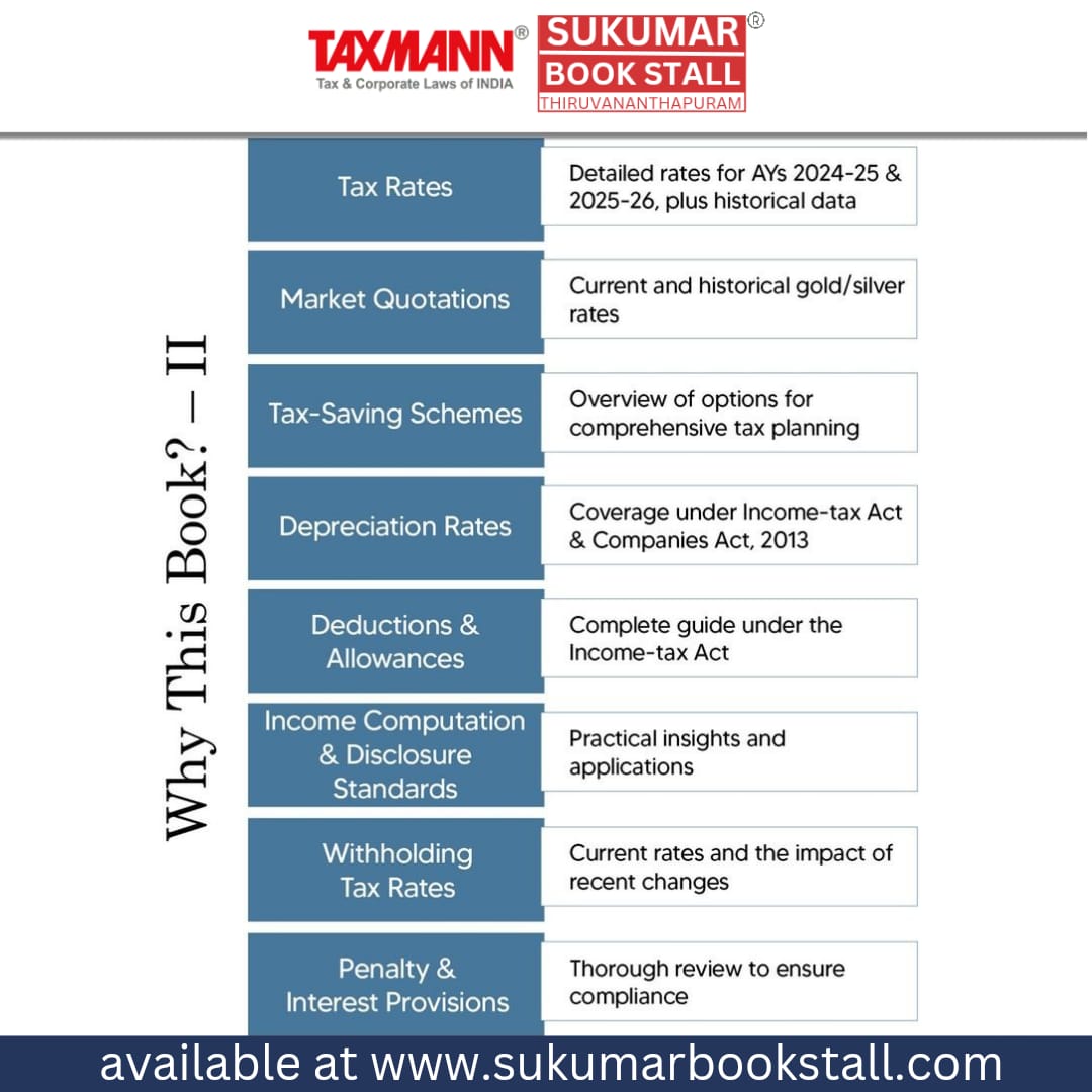 Taxmann's Direct Taxes Ready Reckoner | 2024-25 & 2025-26 | Dr. Vinod K Singhania