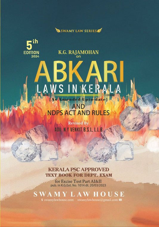 K. G. Rajamohan on Abkari Laws in Kerala with NDPS Act & Rules by N. Y. Venkit – cover