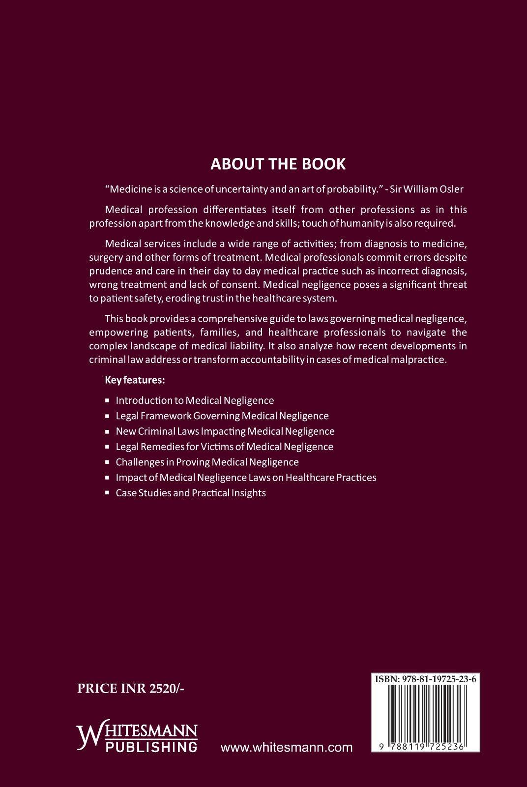 Law on Medical Negligence and Legal Remedies (with reference to New Criminal Laws, 2023) by Dr. Annu Bahl Mehra – image 2