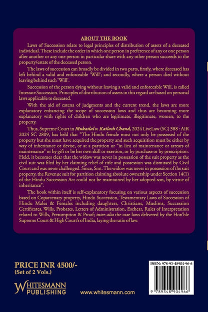 Law of Succession and Indian Succession Act (2 Volumes) by Yogesh V. Nayyar – image 2