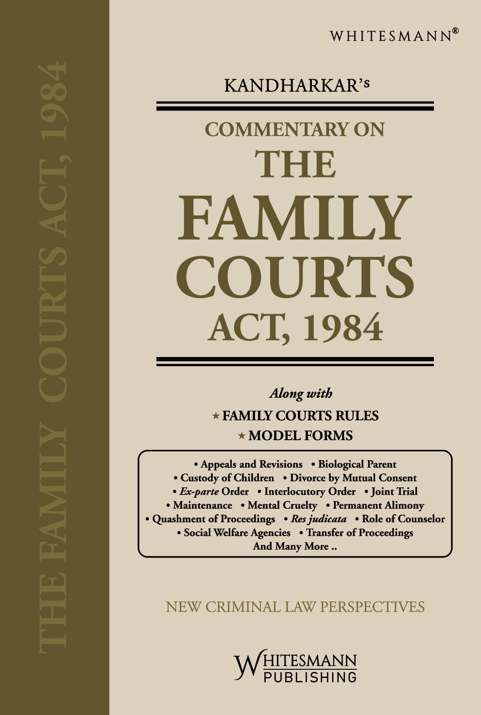 Commentary on the Family Courts Act, 1984 by Rahul Kandharkar – cover