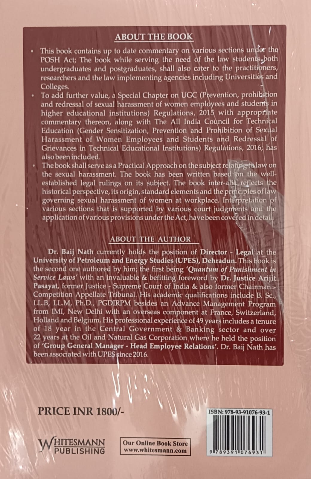 Commentary on Law Against Sexual Harassment of Women at Workplace (POSH Act) by Dr. Baij Nath – image 2