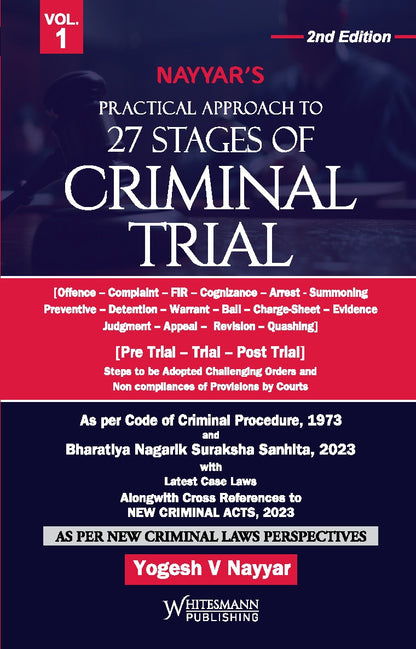 Practical Approach to 27 Stages of Criminal Trial (2 Volumes) by Yogesh V. Nayyar – cover