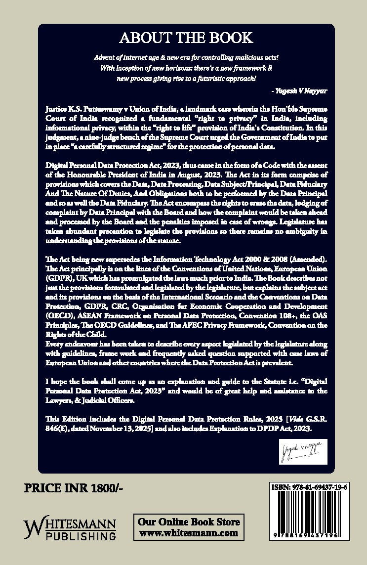 The Digital Personal Data Protection Act, 2023 with DPDP Rules, 2025 by Yogesh V. Nayyar – image 2