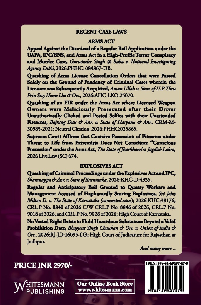 Commentary on Law of Arms and Explosives by Y. P. Bhagat – image 2