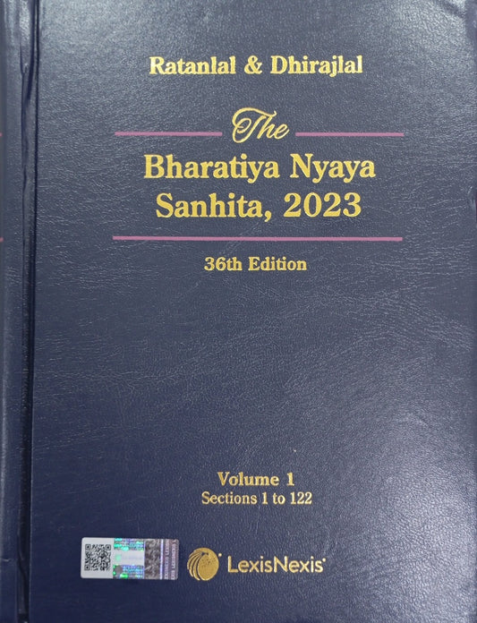 Bharathiya Nyaya Sanhita, 2023 | 36th Edition|Lexis Nexis|Rathanlal & Dhirajlal |2 Volume
