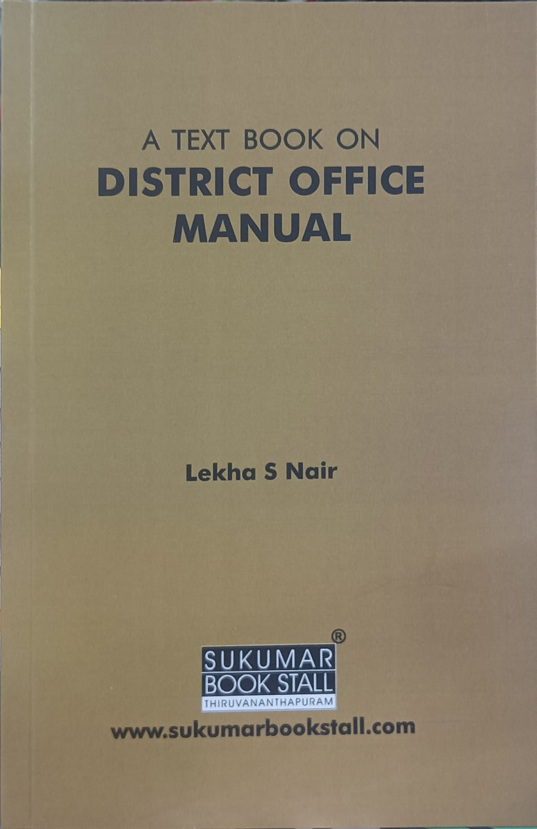 A TEXT BOOK ON DISTRICT OFFICE MANUAL ENG.