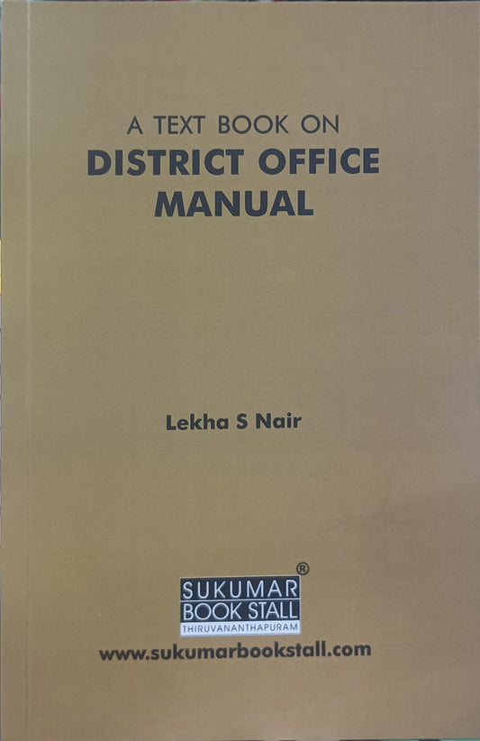 A TEXT BOOK ON DISTRICT OFFICE MANUAL ENG.