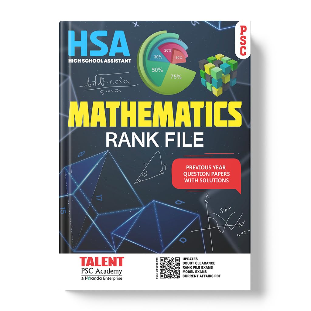 Kerala PSC HSA Mathematics Rankfile Books – cover