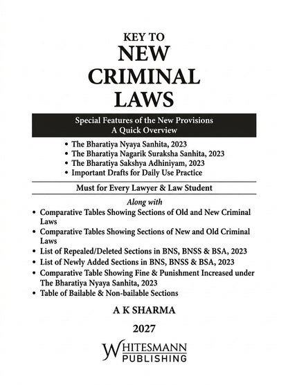 Key to New Criminal Laws (BNS, BNSS & BSA, 2023) – Pocket Size by A. K. Sharma – image 2