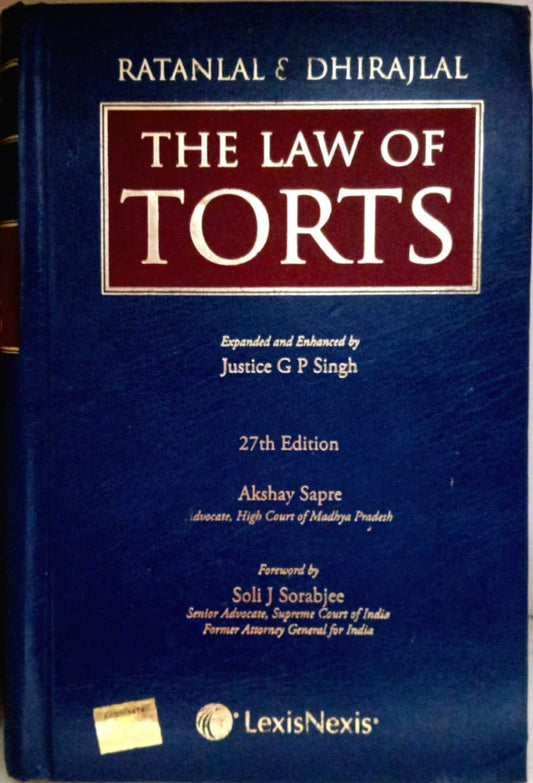 The law of torts by Justice G P Singh