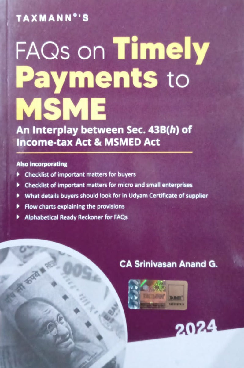 FAQS on Timely Payements to MSME by CA Srinivasan Anand G