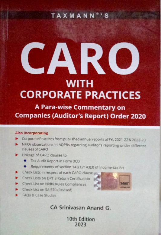 Caro with corporate practices by CA Srinivasan Anand G