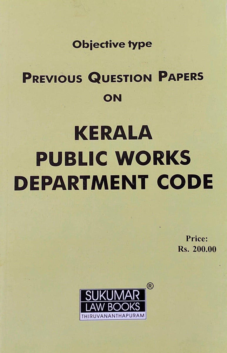 Previous Question Paper On Kerala Public Works Departmental Code