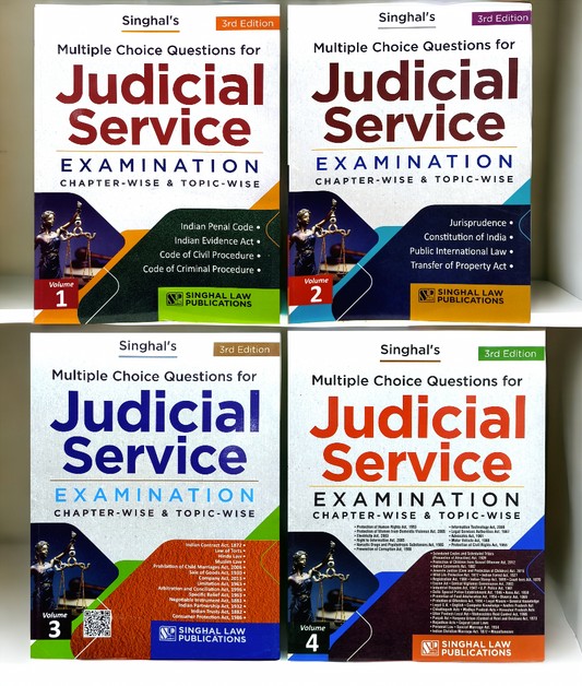 Singhal's Multiple Choice Questions for Judicial Service Examination | 4 Volumes | Chapter Wise & Topic Wise | 2024 Print