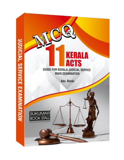 Kerala Judicial Service Exam: 11 Acts MCQ Guide with Previous Year Questions | By Adv. Bindu | Sukumar Book Stall