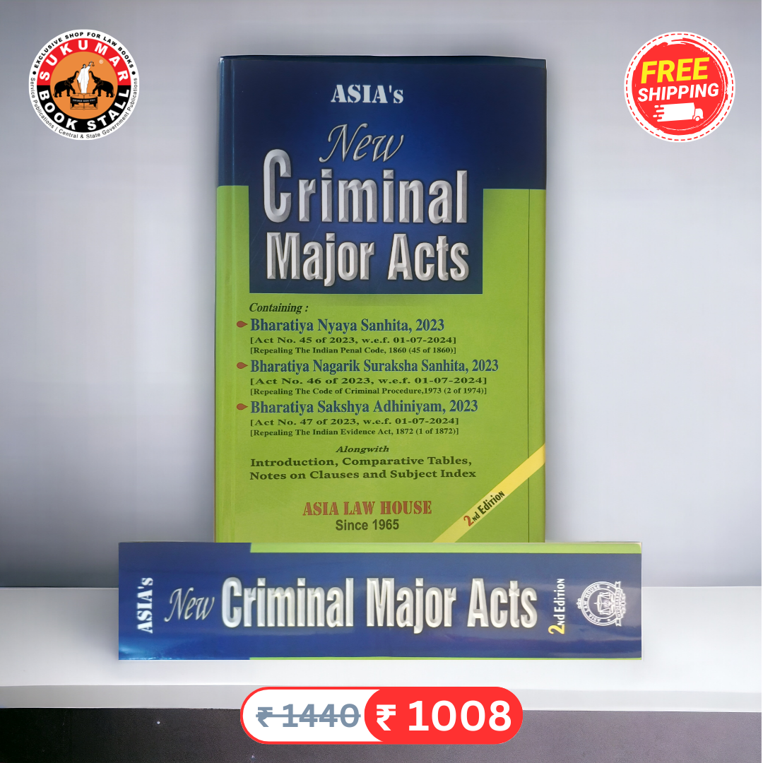 Criminal Manual containing New Criminal Laws by Asia Law House Hardcover (Covering BNS, BNSS, BSA) | Bharatiya Nyaya Sanhita | Bharatiya Nagarik Suraksha Sanhita | Bharatiya Sakshya Adhiniyam