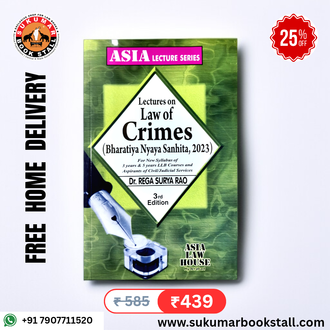 Rega Surya Rao's Law of Crimes (Bharatiya Nyaya Sanhita) | BNS by Rega Surya Rao| Free Home Delivery