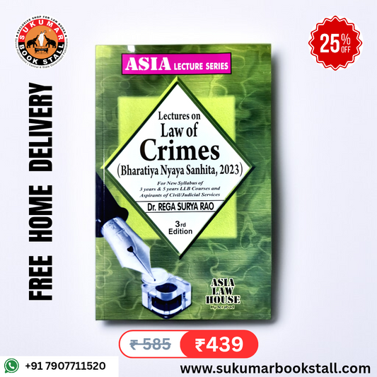 Rega Surya Rao's Law of Crimes (Bharatiya Nyaya Sanhita) | BNS by Rega Surya Rao| Free Home Delivery