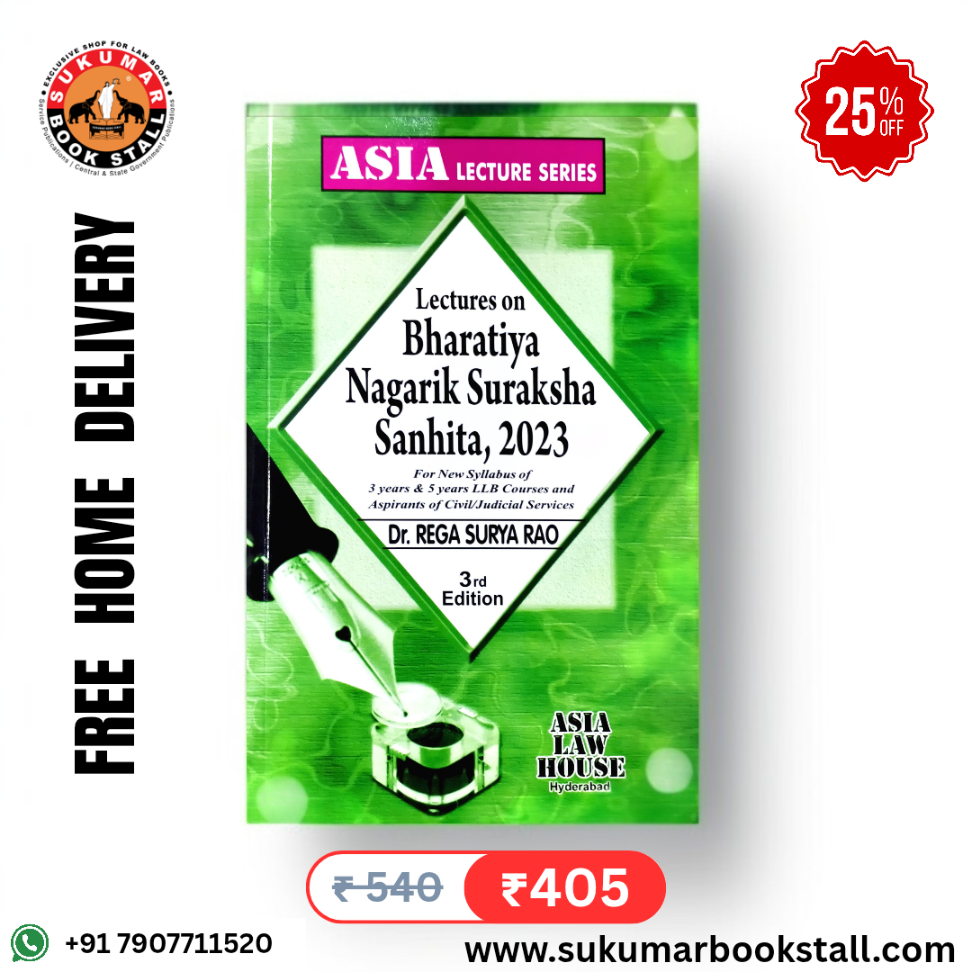Rega Surya Rao's Bharatiya Nagarik Suraksha Sanhita) | BNSS Guide for LLB by Rega Surya Rao| Free Home Delivery