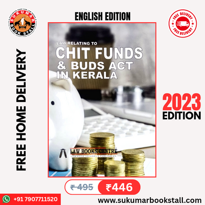 Law Relating to Chit Funds & BUDS Act in Kerala | English 2023 Edition | Free Home Delivery | Law Book Centre