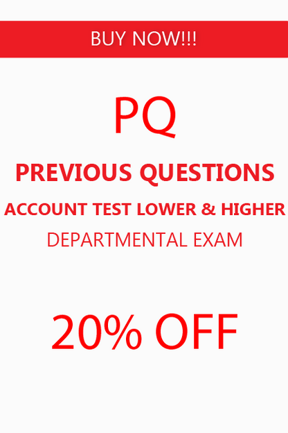 Complete Previous Questions for Departmental Exam