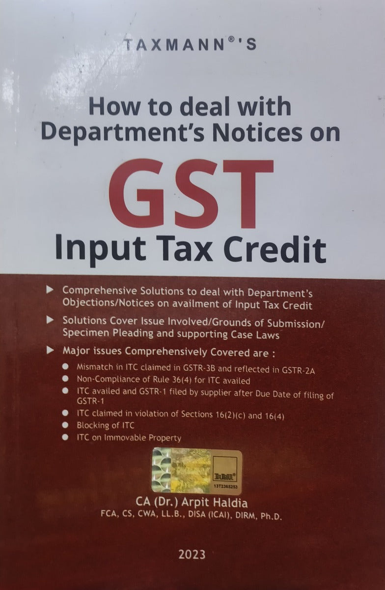 How to Deal with Department's Notices on GST Input Tax Credit
