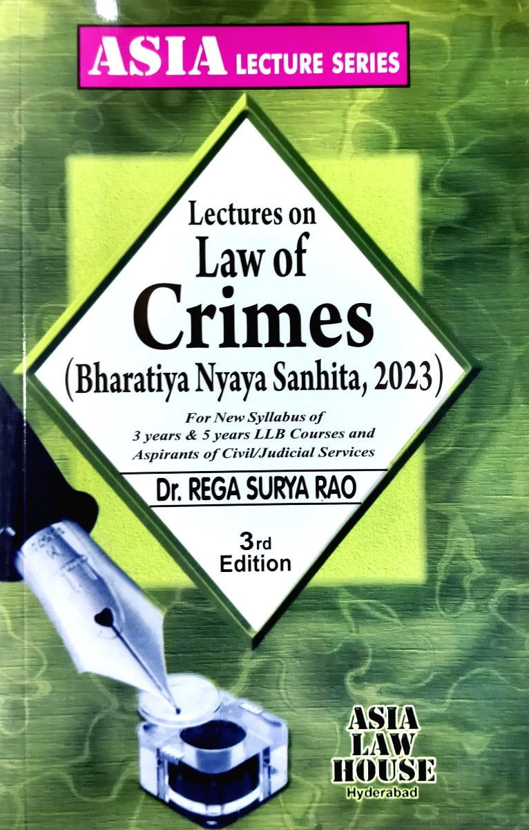 Rega Surya Rao's Law of Crimes (Bharatiya Nyaya Sanhita) | BNS by Rega Surya Rao| Free Home Delivery
