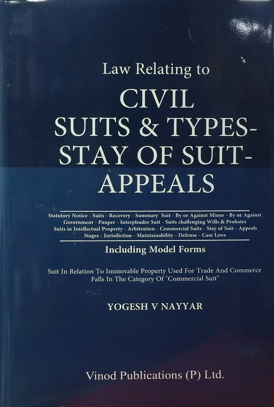 Civil Suits & Types - Stay of Suit - Appeals | By Yogesh V Nayyar | Vinod Publications