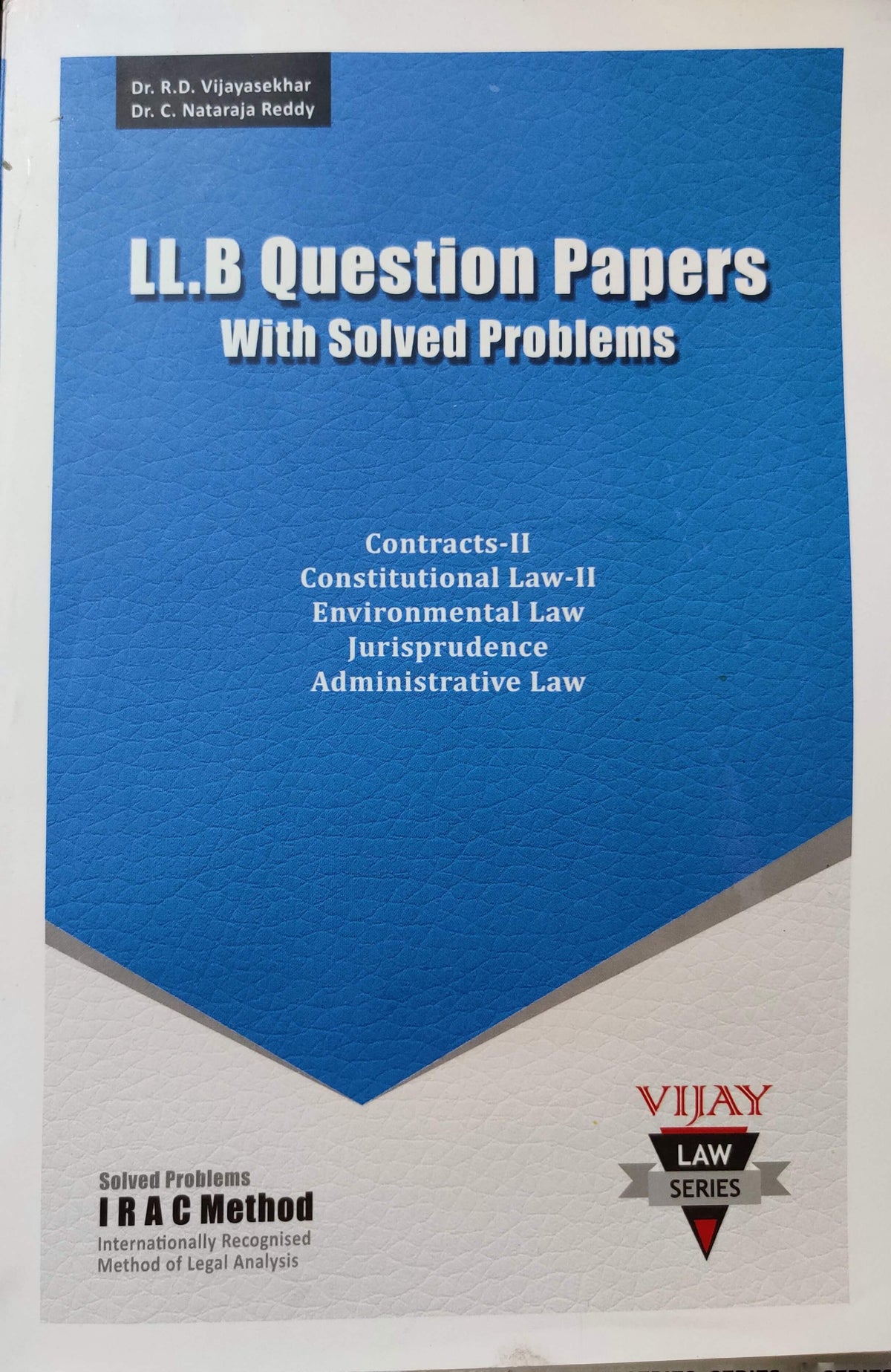 LL.B Question Papers With Solved Problems Contracts - II, Constitutional Law - II, Environmental Law, Jurisprudence & Administrative Law