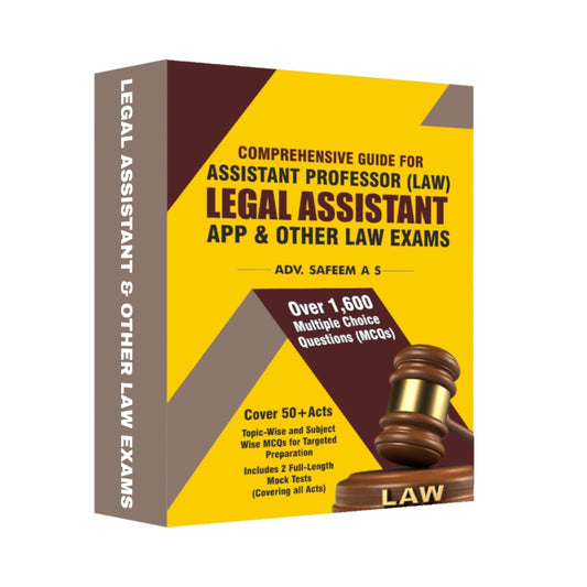 Guide for Legal Assistant , Assistant Professor (Law), Assistant Public Prosecutor & Other Law Exams by Adv. Safeem A S | Free Home Delivery | 2025 Edition | Sukumar Book Stall