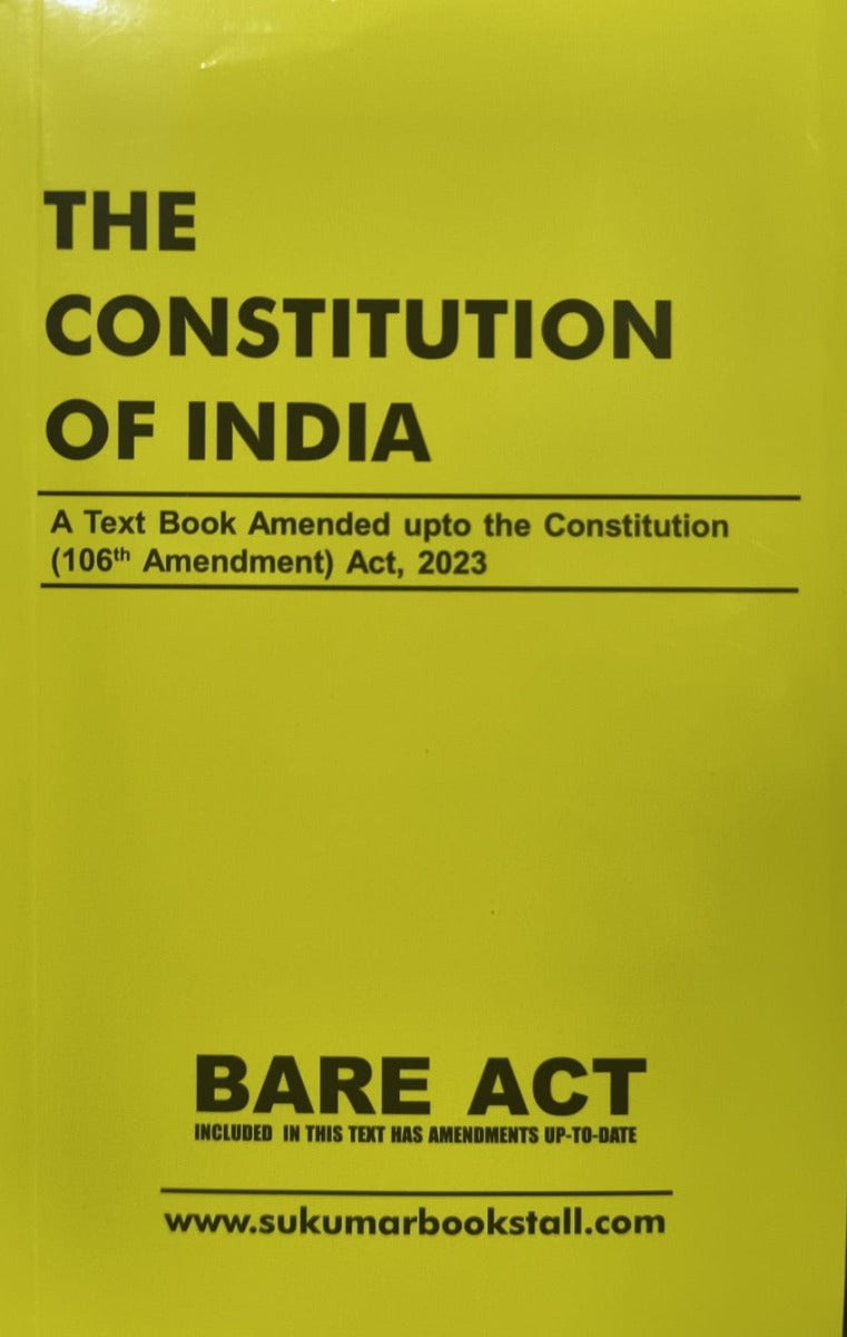 The Constitution of India Bare Act - For Departmental Exam - Allowed in Hall - Account Test Higher